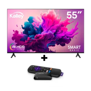 TV KALLEY 55" Pulgadas 139 cm 55SB300 4K UHD Smart TV Linux + Roku Express