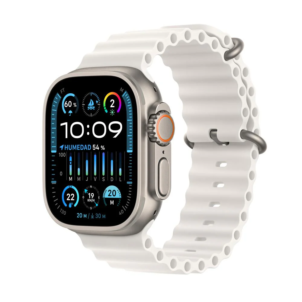 Watch Ultra2 LTE 49mm Titanium White Ocean Band PDP Image Position 1 COES 607c25f9 bd82 465c b6fc 32dd3c0b8740